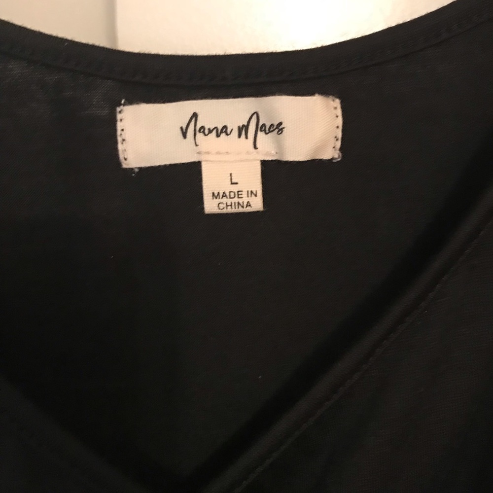 Black Faux wrap body suit